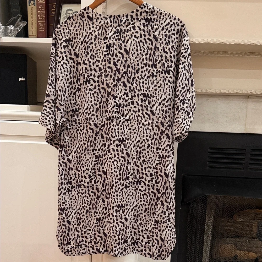NWT ViX Paula Hermanny Deva Cloe Caftan Cover Up Medium Leopard Animal Print - Picture 8 of 13
